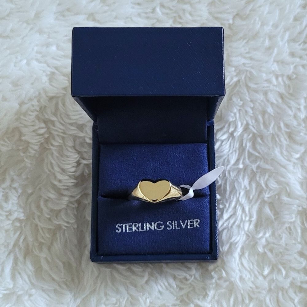 Simply Silver🤍 Gold💛 Heart Ring